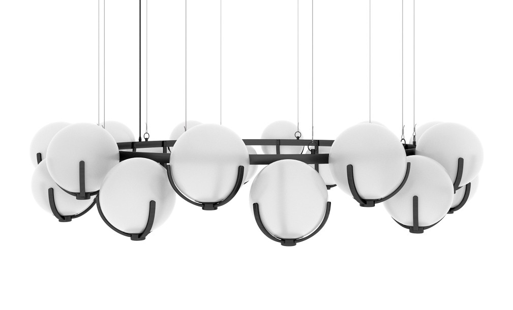 Scoop Largest Chandelier D2300xH470 / dark bronze