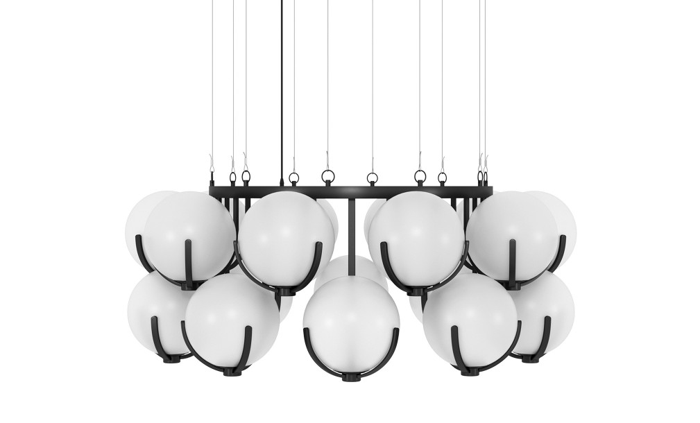 Scoop Large Chandelier D1605xH600 / dark bronze