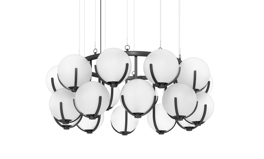 Scoop Large Chandelier D1605xH600 / dark bronze