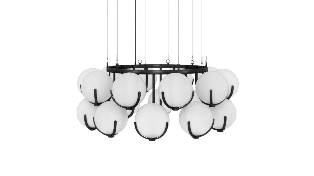 Scoop Large Chandelier D1605xH600 / dark bronze