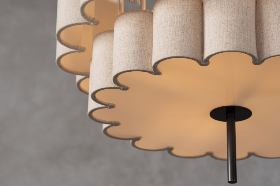 Celine Small Grey Pendant Lamp