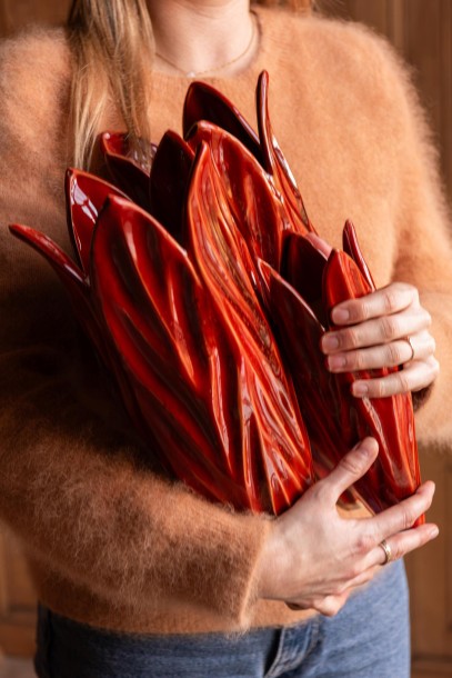 Lucrece Vase Red
