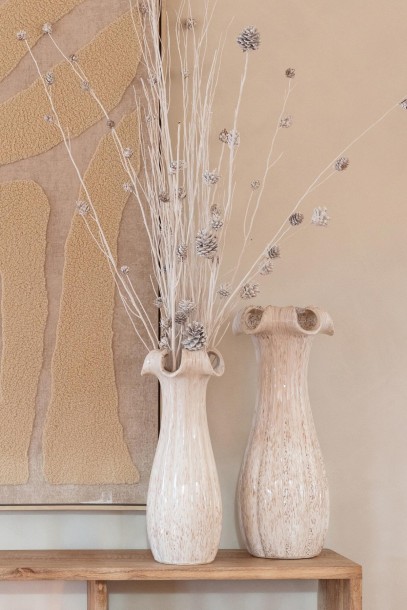 Nevia Vase Beige H46,5 cm