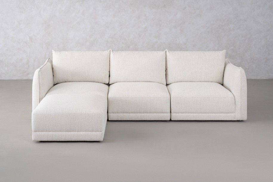 Monterey Sofa with Ottoman (Fabric Leigh col.101)