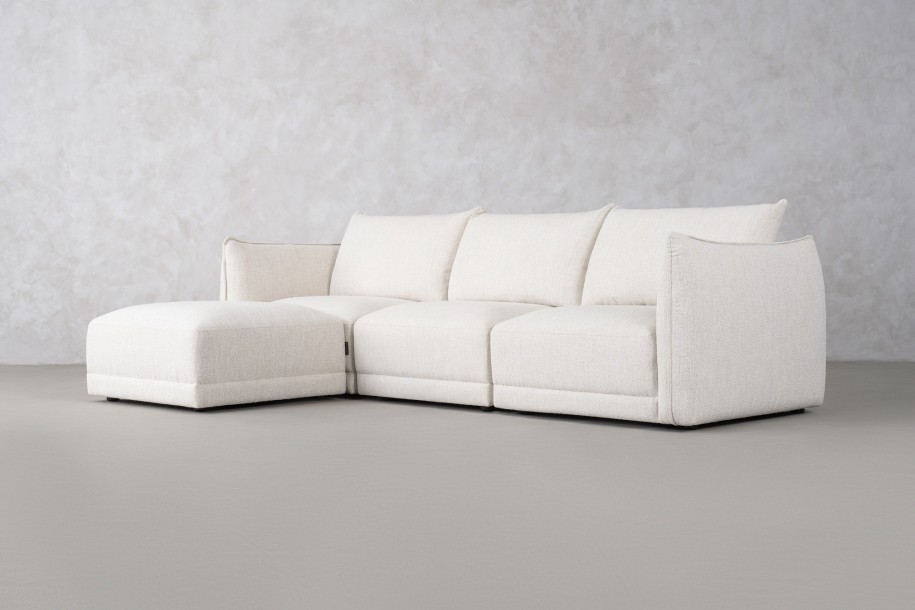 Monterey Sofa with Ottoman (Fabric Leigh col.101)