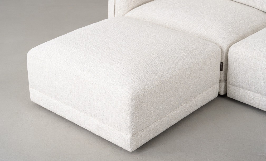 Monterey Sofa with Ottoman (Fabric Leigh col.101)