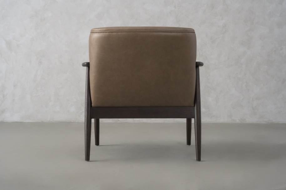 FIORD Leather Armchair (Bello Grey)