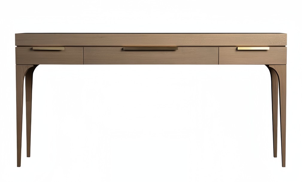 Bridge Console Table with 3 Drawers (Cappuccino Oak D292)