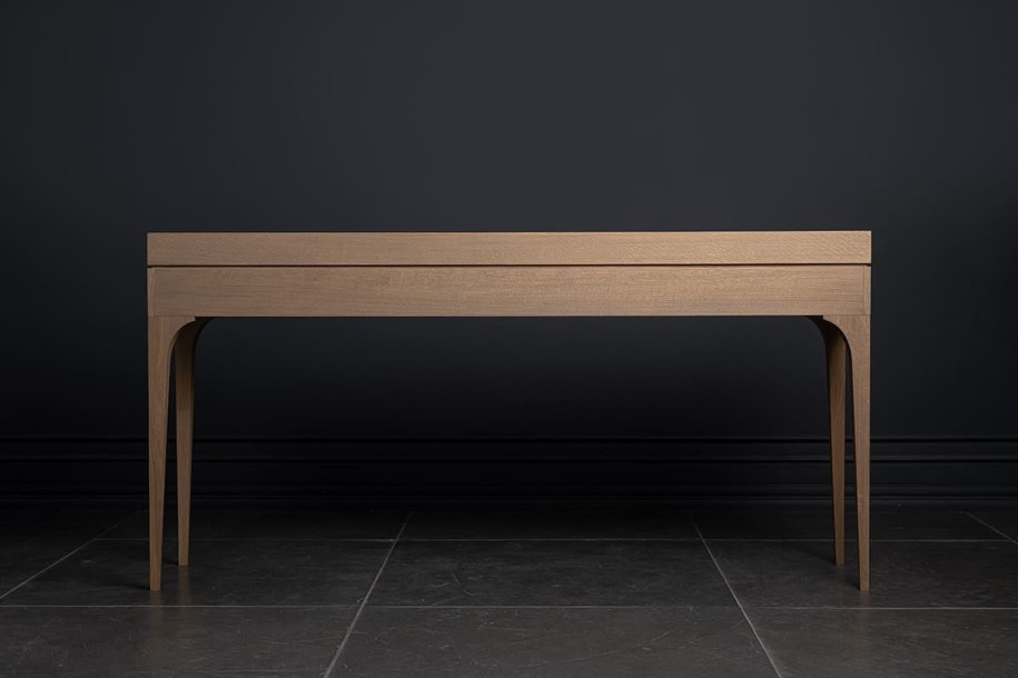 Bridge Console Table with 3 Drawers (Cappuccino Oak D292)