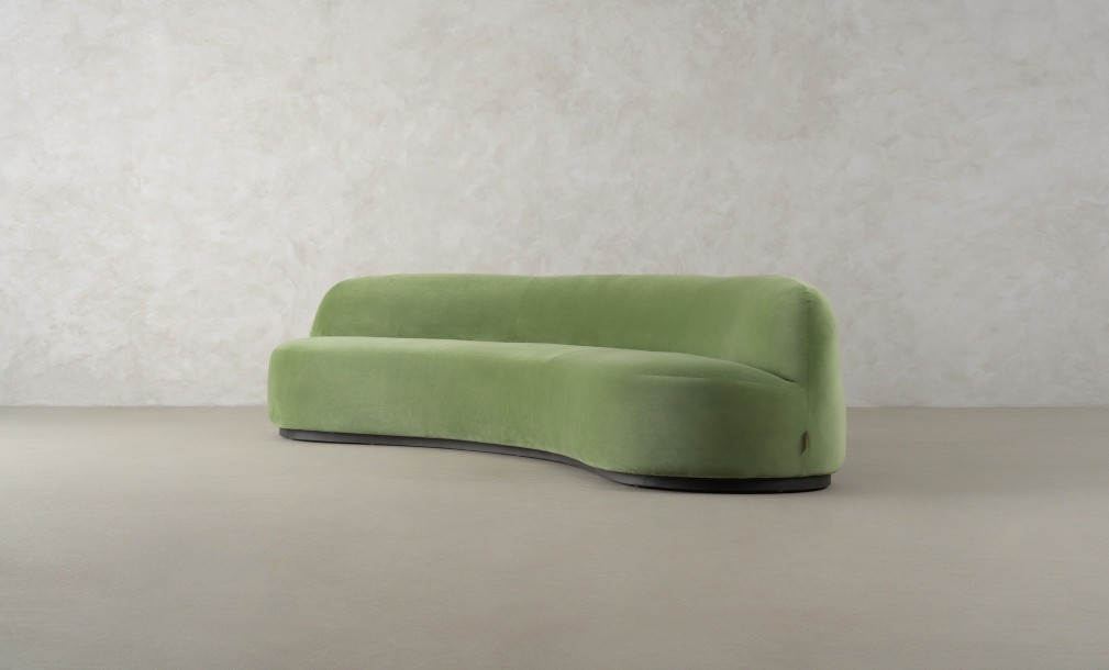 Stella Lounge Sofa Olive Velvet