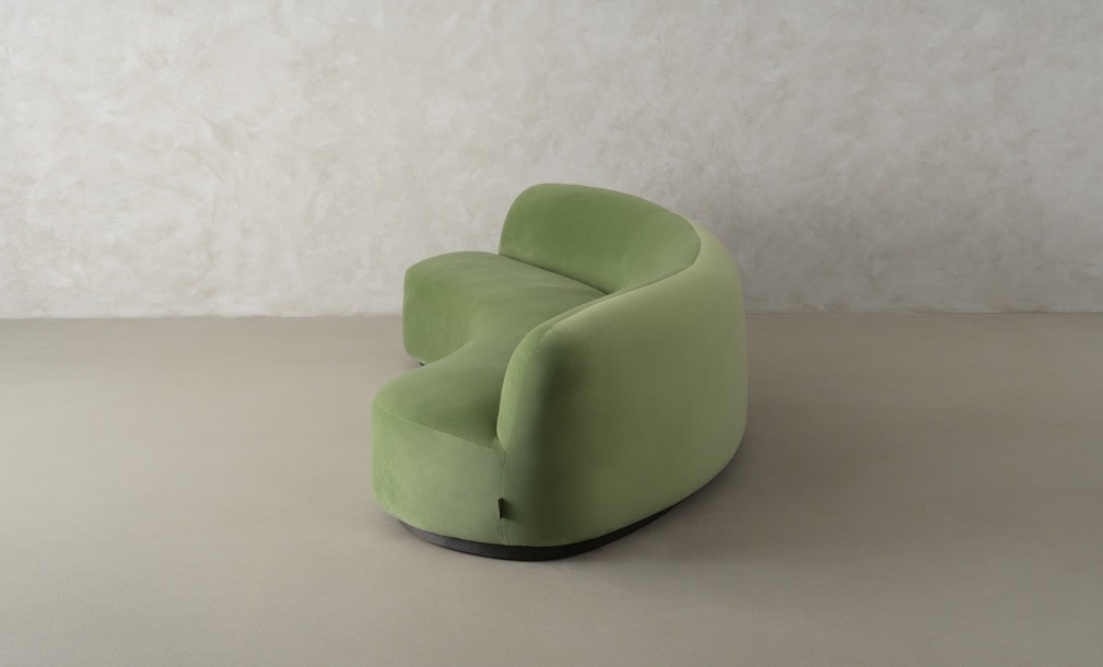 Stella Lounge Sofa Olive Velvet