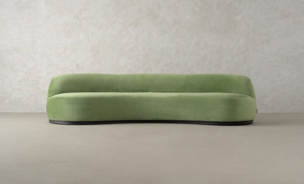 Stella Lounge Sofa Olive Velvet
