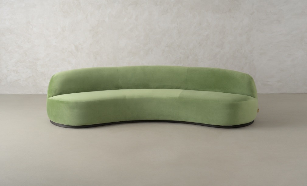 Stella Lounge Sofa Olive Velvet