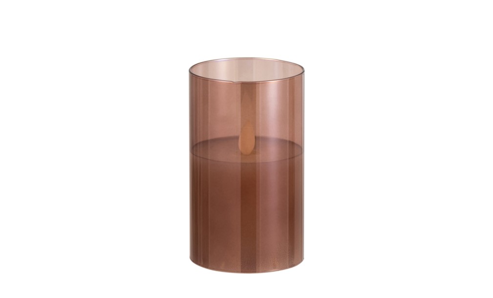 Ledlamp Shining Glass Brown S