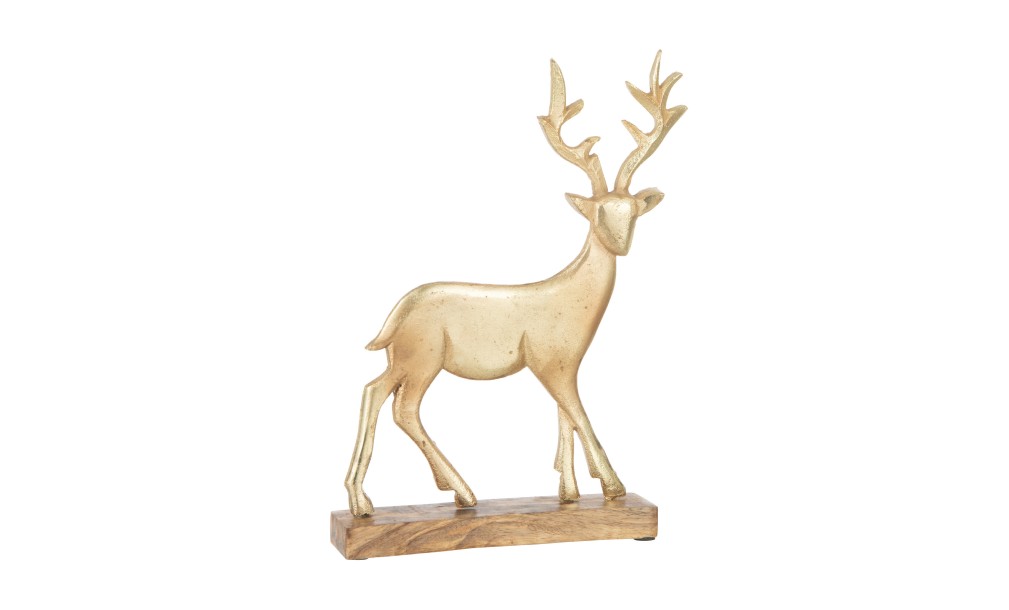 Deer Base Wood Alu Gold L