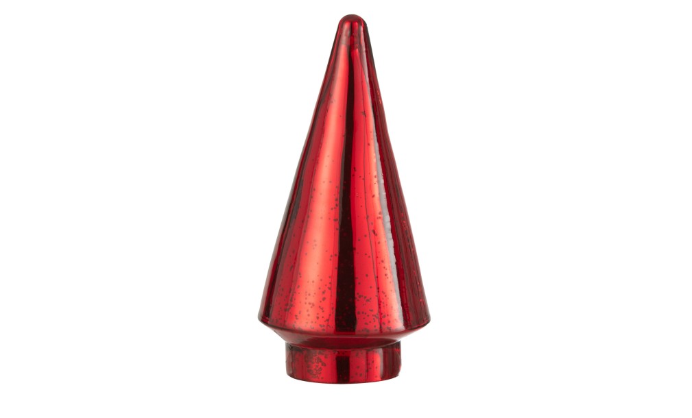 Xmas Tree LED Glass Red Medium