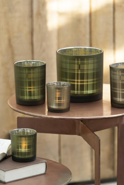 Hurricane Rectangle Glass Green L Assortment of 2