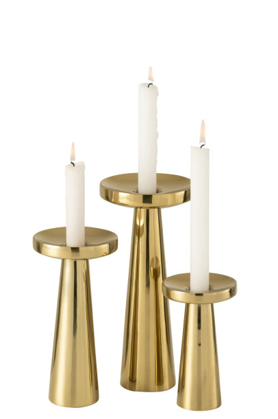 Candleholders Steel Set of 3