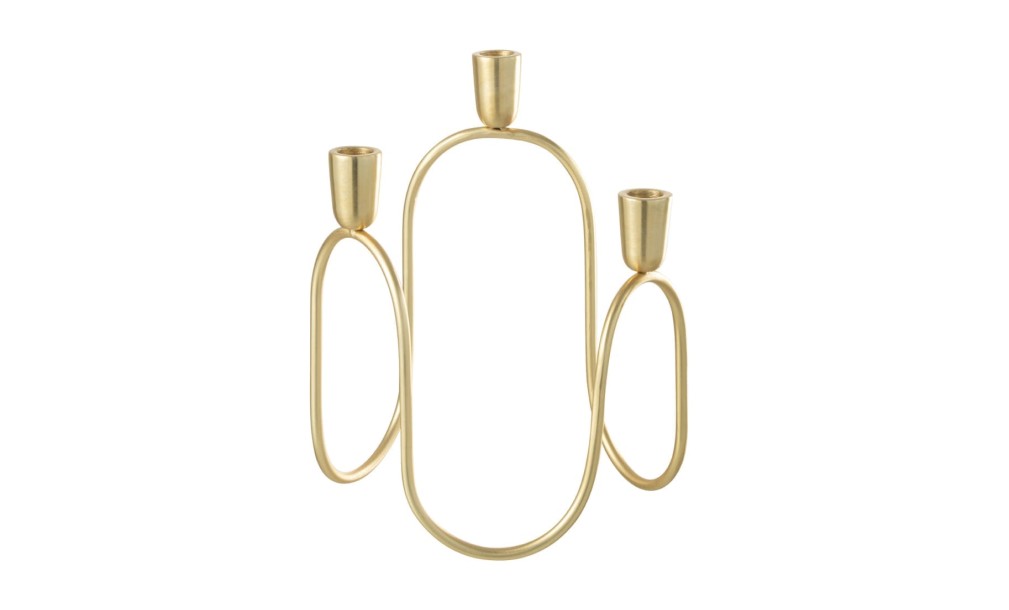 Tryo Candleholder Iron/Aluminum Gold
