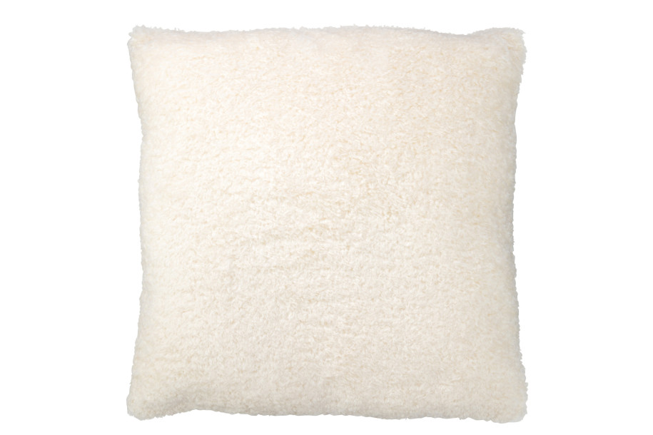 Teddy Cushion Poly White