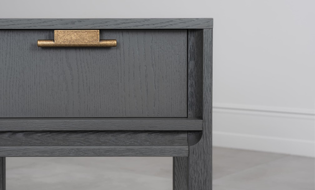 City Small Bedside Table (Color: Oak gray (veneer))