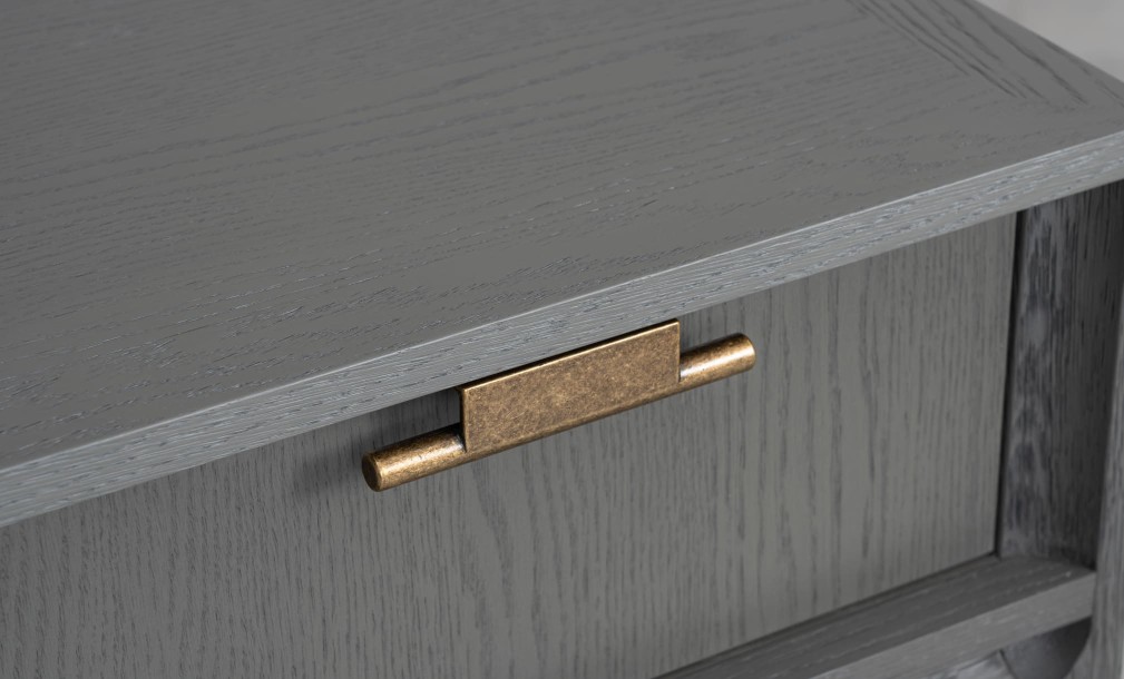 City Small Bedside Table (Color: Oak gray (veneer))