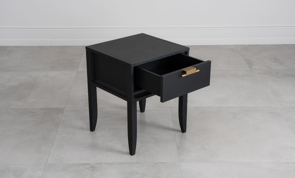 City Small Bedside Table (Color: Oak dark (veneer))