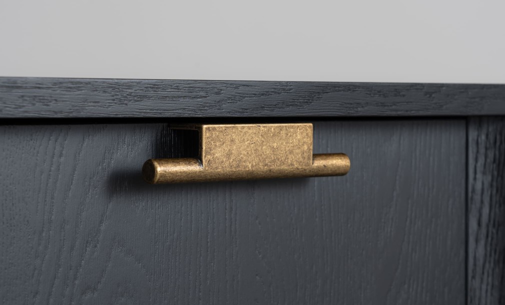 City Small Bedside Table (Color: Oak dark (veneer))