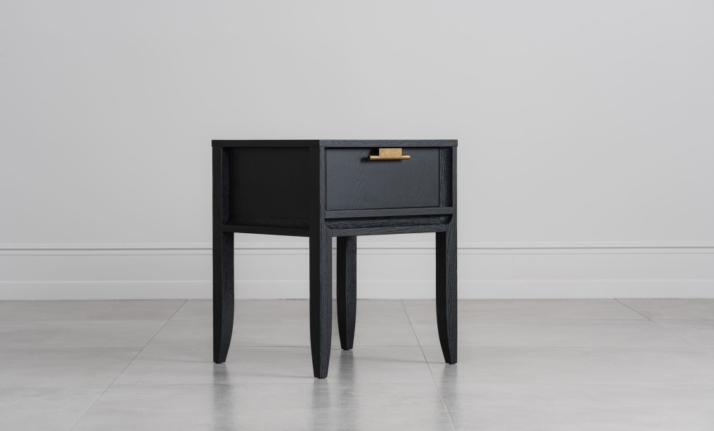 City Small Bedside Table (Color: Oak dark (veneer))