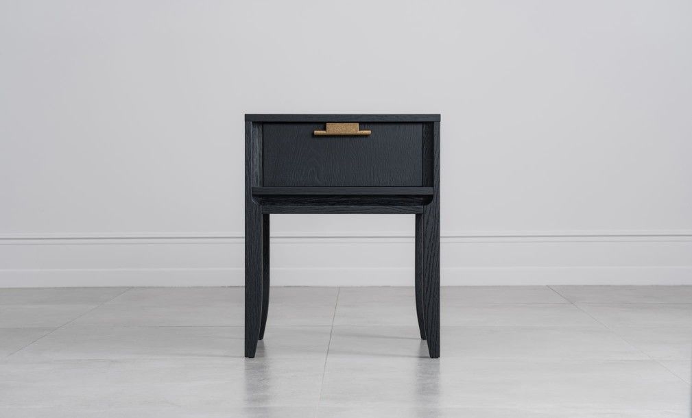 City Small Bedside Table (Color: Oak dark (veneer))
