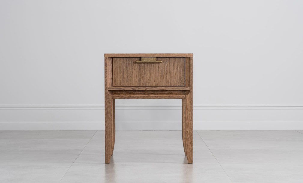 City Small Bedside Table (Color: Oak honey (veneer))