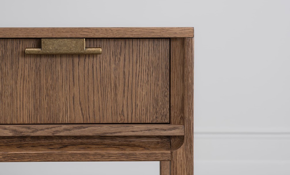 City Small Bedside Table (Color: Oak honey (veneer))