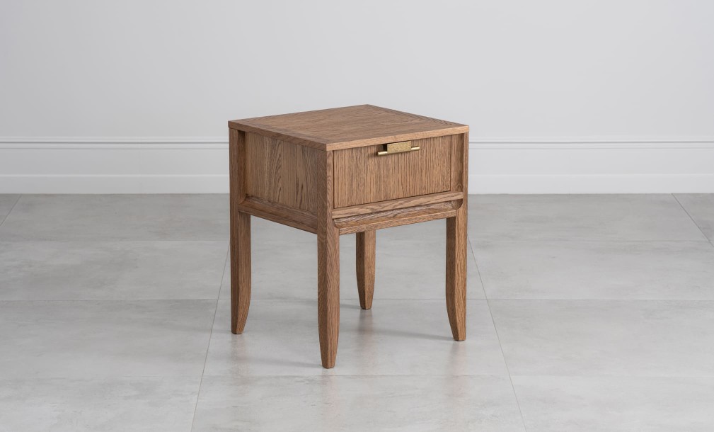 City Small Bedside Table (Color: Oak honey (veneer))
