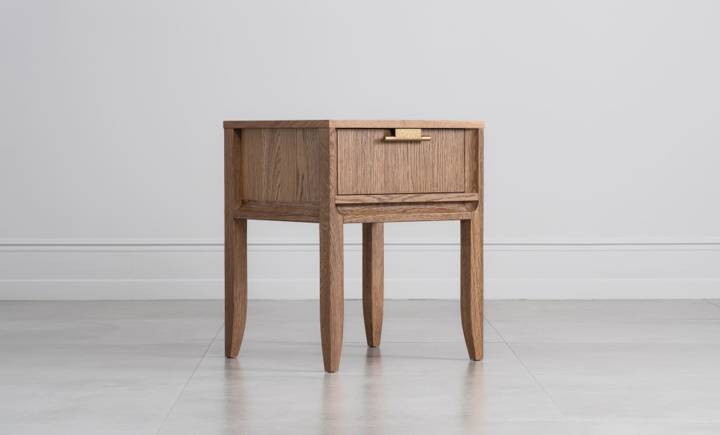 City Small Bedside Table (Color: Oak honey (veneer))