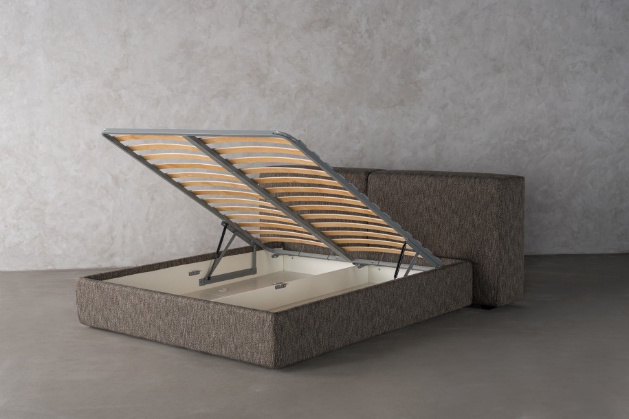 Double Bed 200x200 cm (Fabric: Stalemate col.Castle (Cat. 3))
