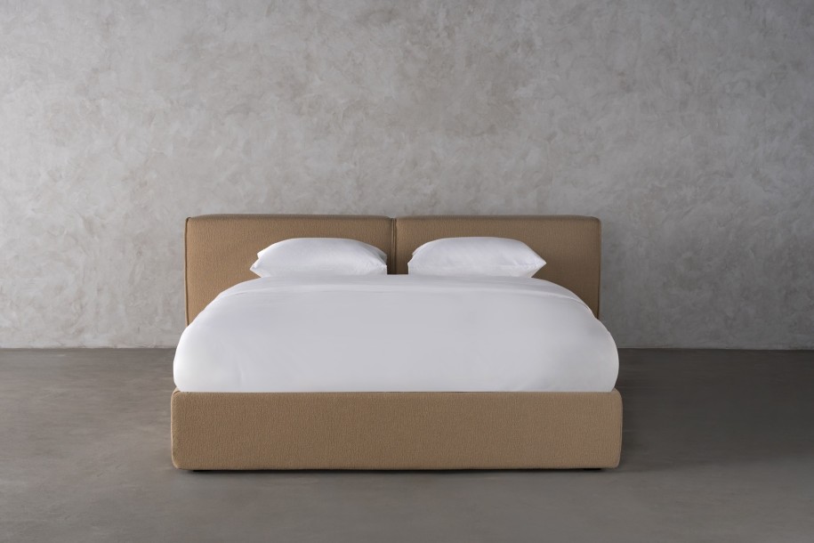 Double Bed 200x200 cm (Fabric: EASY BOUCLE col.11 CLAY (Cat. 3))