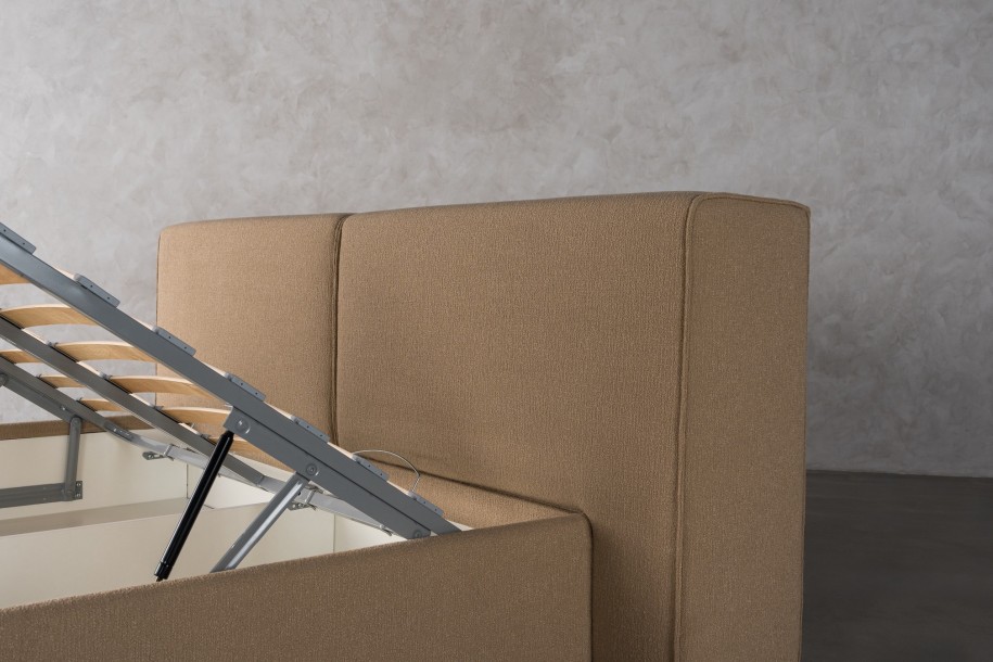 Double Bed 200x200 cm (Fabric: EASY BOUCLE col.11 CLAY (Cat. 3))