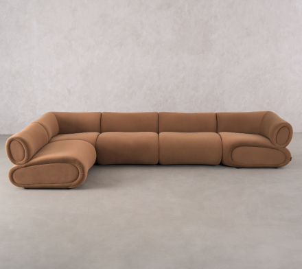 The Colour of Late Afternoon: Jude Sectional Sofa in Warm Tan