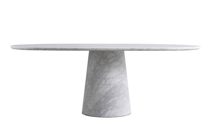 Uno Carrara Oval Dining Table 210 cm
