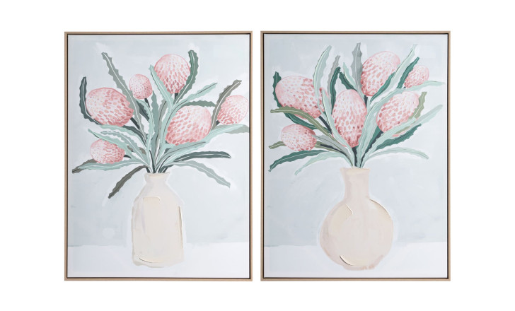 Flower Still Life Wall Art, set of 2 pcs  