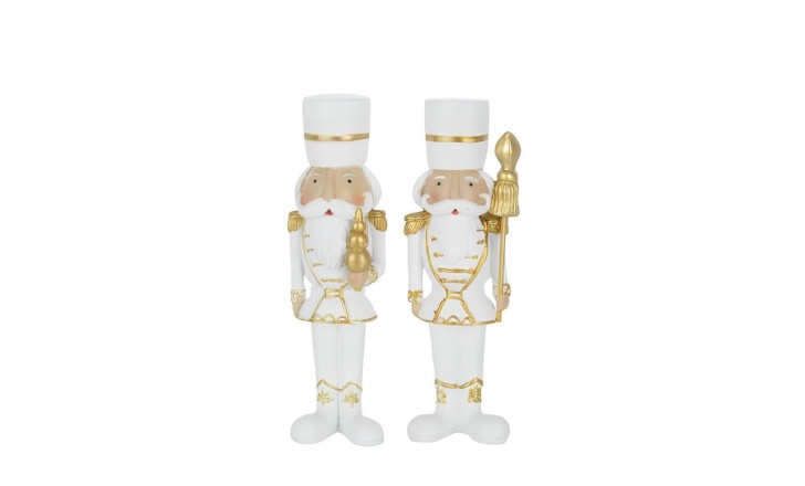 Nutcracker White/Gold S, Assortment Of 2