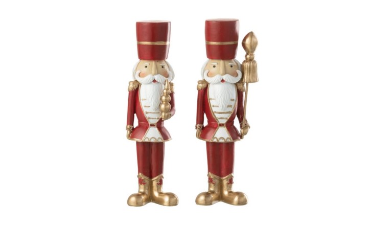 Nutcracker White/Red L, Assortment Of 2