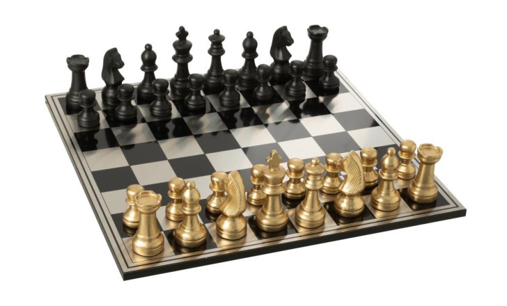 Chess Set and Board Gold/Black
