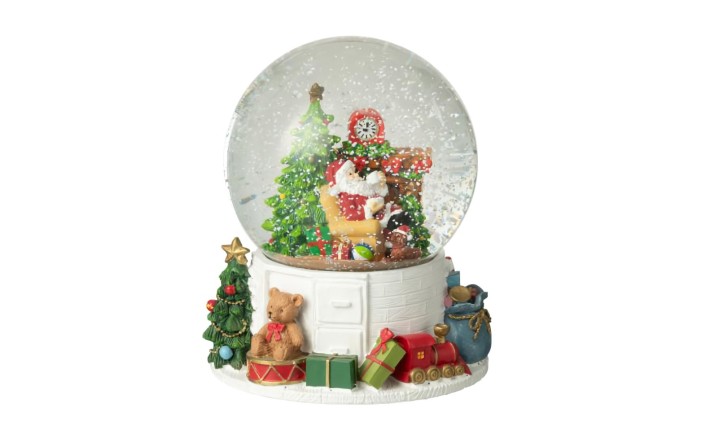 Water Globe Santa Claus Chimney