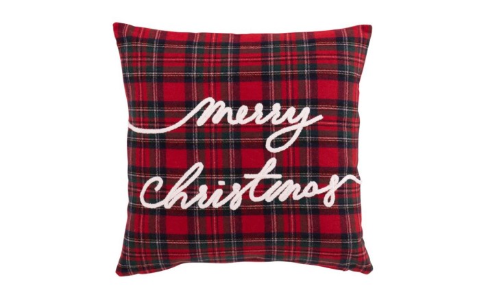 Merry Christmas Cushion Red/White