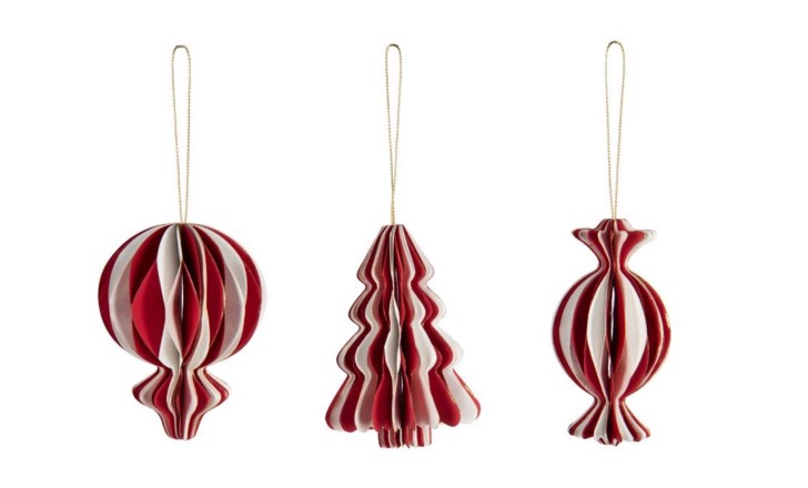 Hanger Paper Red/White, Assortment Of 3