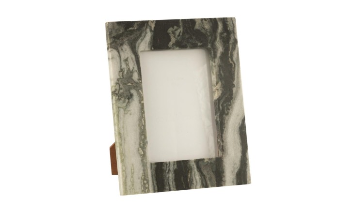 Photo Frame Marble Black/Light Grey L