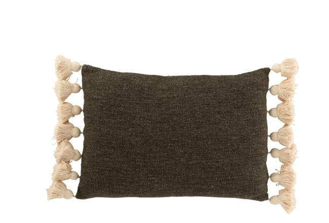Cushion Pompom Khaki
