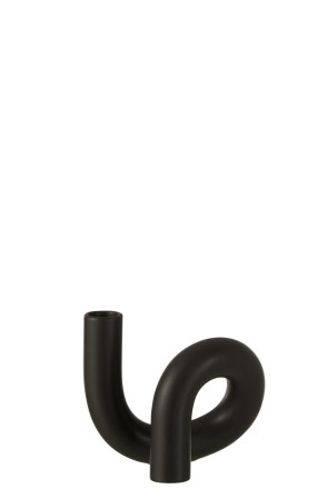 Torsion Candle Holder Black