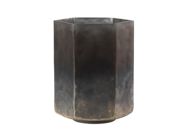 Hurricane Hexagone Candle Holder Grey L